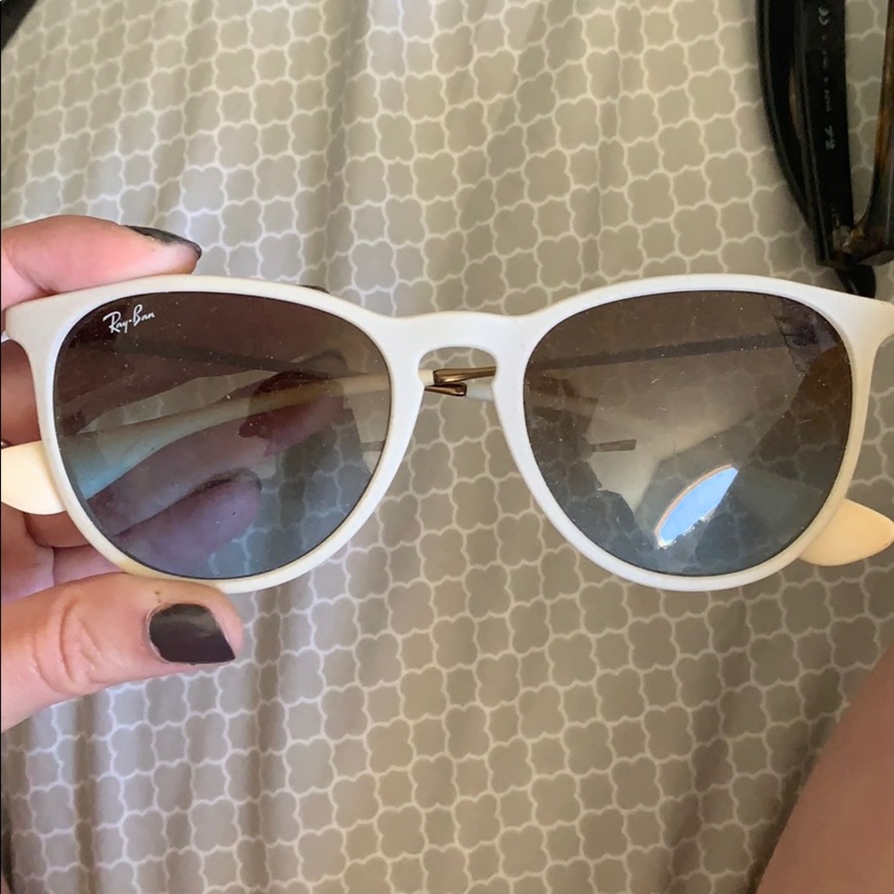 White Erika ray bans